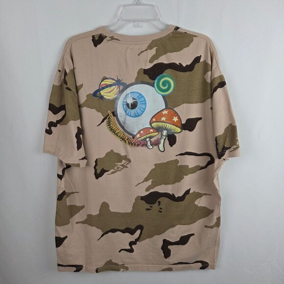 Billionaire Boys Club T-Shirt XXL Camouflage Celestial Cotton Tan Eye Mushroom - Picture 4 of 9